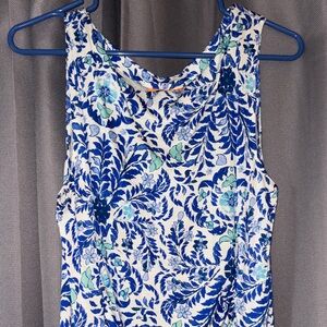 Tory Burch Blue and White Floral dress